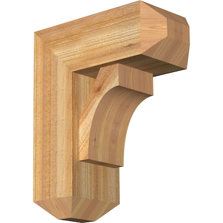 Ekena Millwork Westlake Craftsman Rough Sawn Bracket w/ Offset Brace, Western Red Cedar, 8"W x 18"D x 22"H BKT0806X18X22WTL04RWR